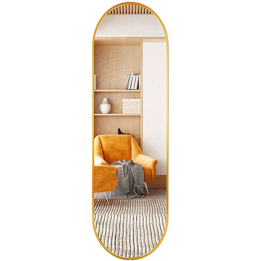 Living and Home Gold Oval Frame Full Length Wall Mirror 40 x 150cm Image 5
