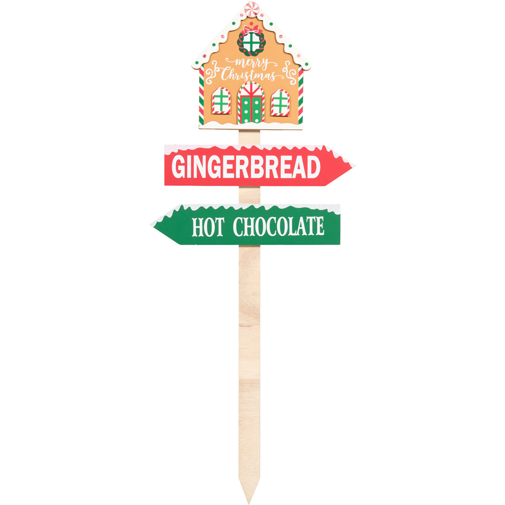Gingerbread House Wooden Stake Image 1