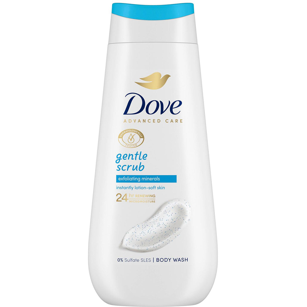 Dove Advanced Care Gentle Scrub Body Wash 225ml 8 Pack Image 2