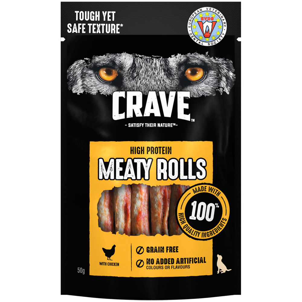 CRAVE Meaty Rolls with Chicken 50g Image 1