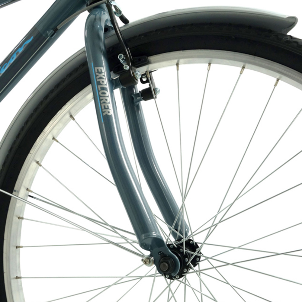 Falcon Explorer 26 inch Grey and Blue Hybrid Bike Image 5
