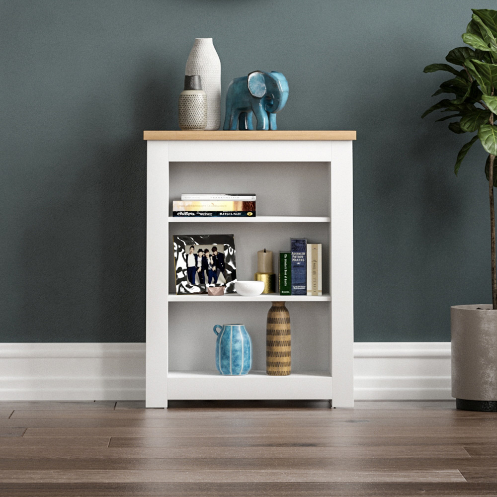 Vida Designs Arlington 3 Shelf White Bookcase Image 5