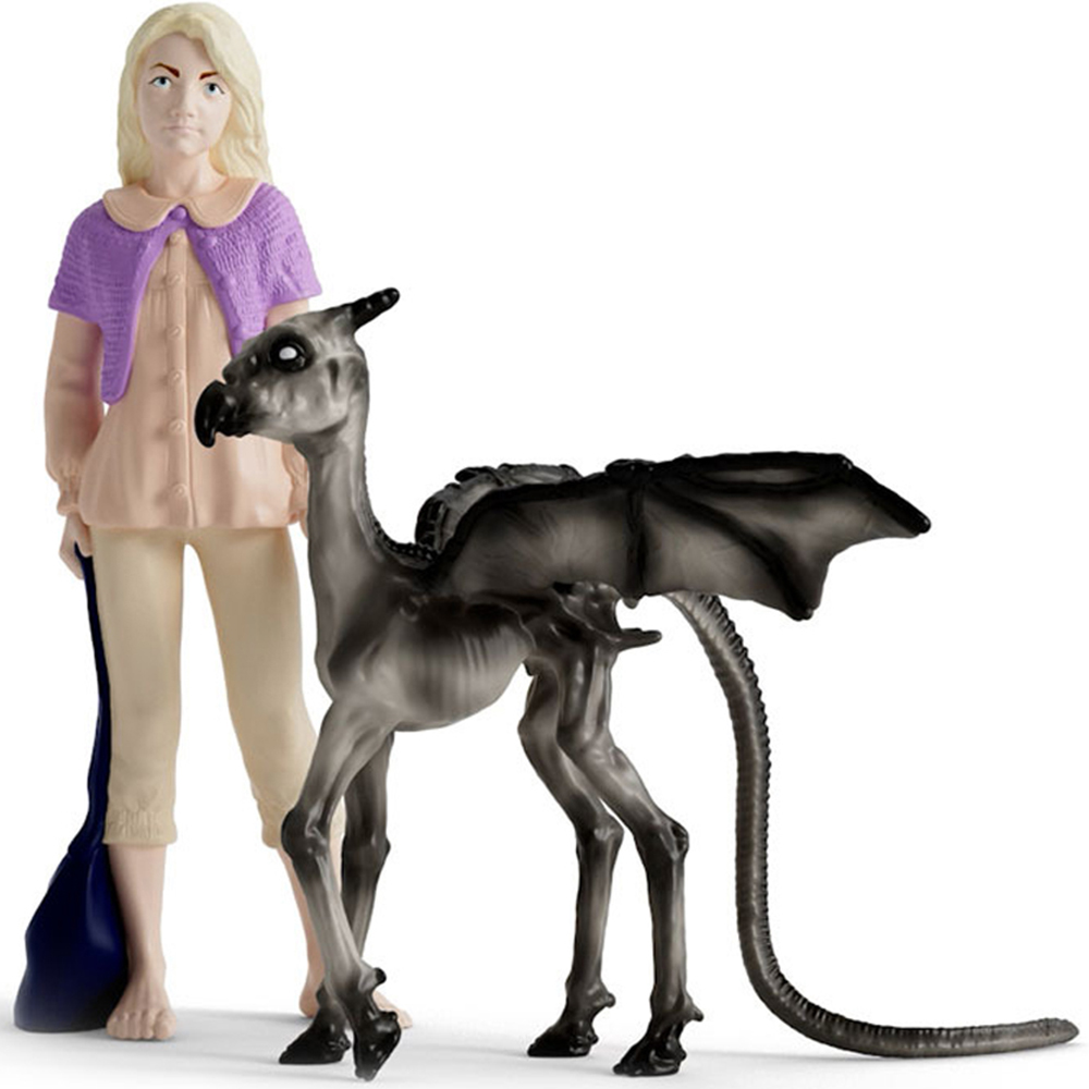 Schleich Wizarding World Luna Lovegood and Baby Thestral Toy Figure Set Image 2
