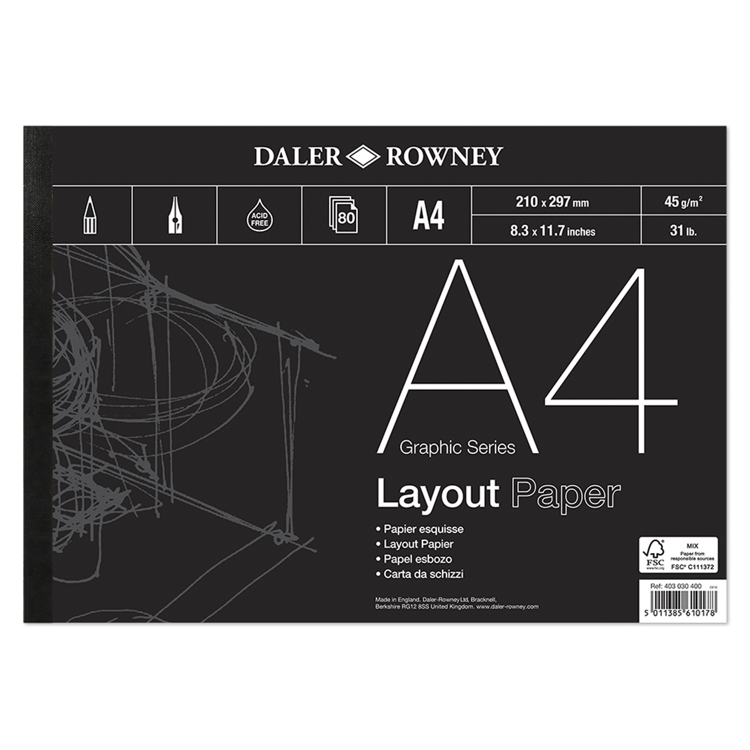 Daler-Rowney Graphic Series Layout Pad - A4 Image