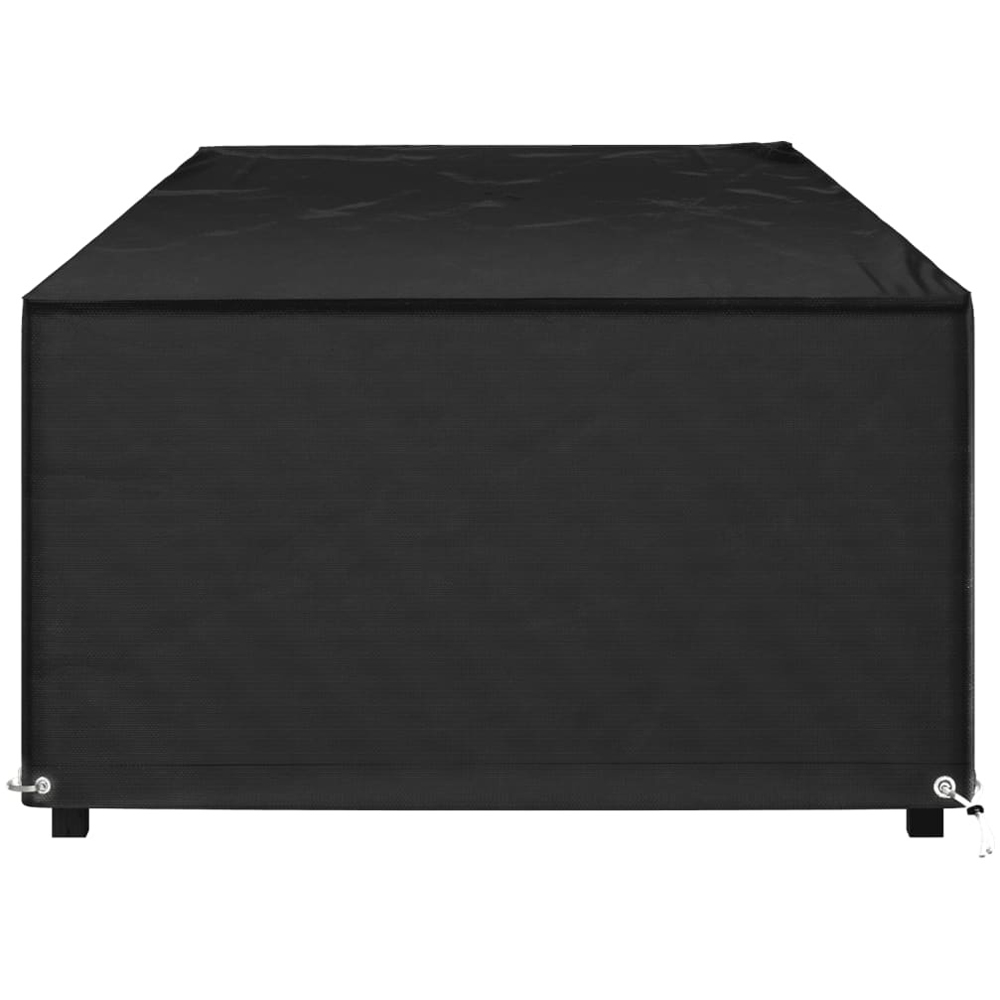 Walplus Black Eyelet Polyethylene Garden Sun Lounger Cover with Eyelets 40 x 205 x 75cm Image 5