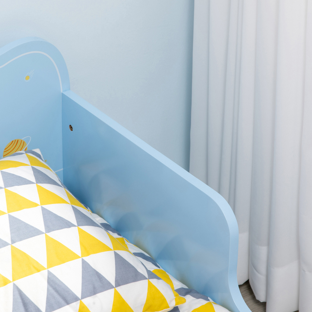 Playful Haven Single Blue Kids Toddler Bed Image 3