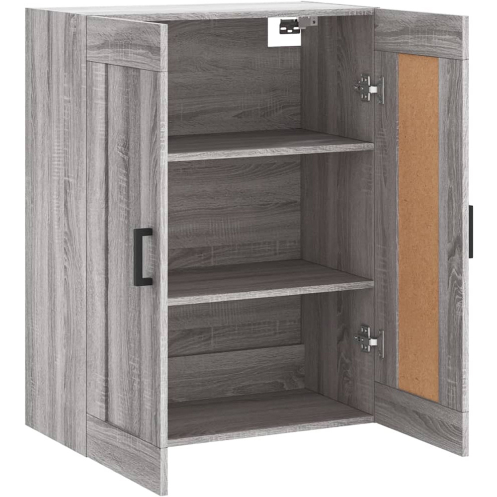 vidaXL 2 Door Grey Sonoma Wall Mounted Cabinet Image 7