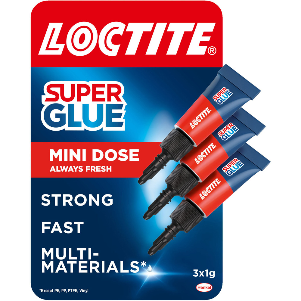 Loctite 3 Pack Original Mini Trio Super Glue 1g Image 2