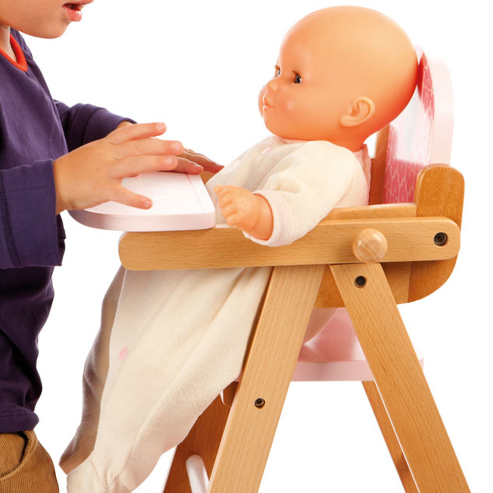 Tidlo Wooden Dolls High Chair Wilko