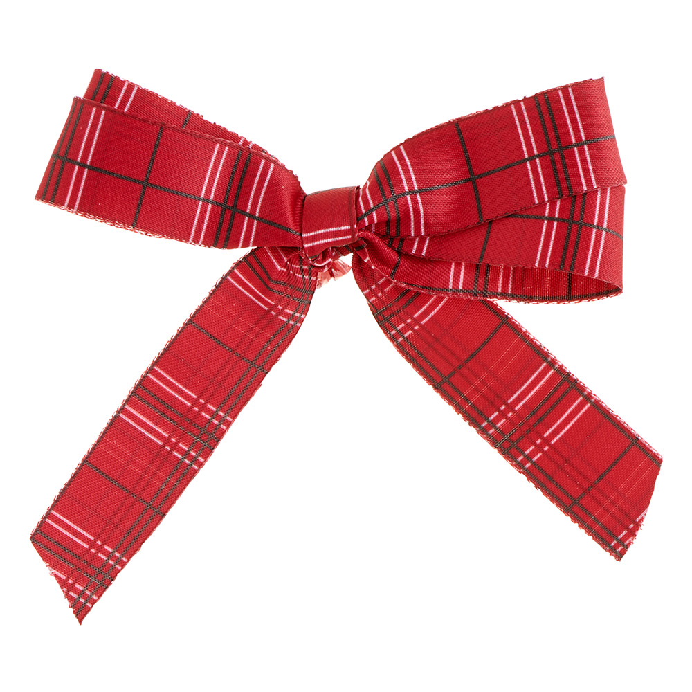 Wilko Winter Fables Tartan Bows 4 Pack Image 2