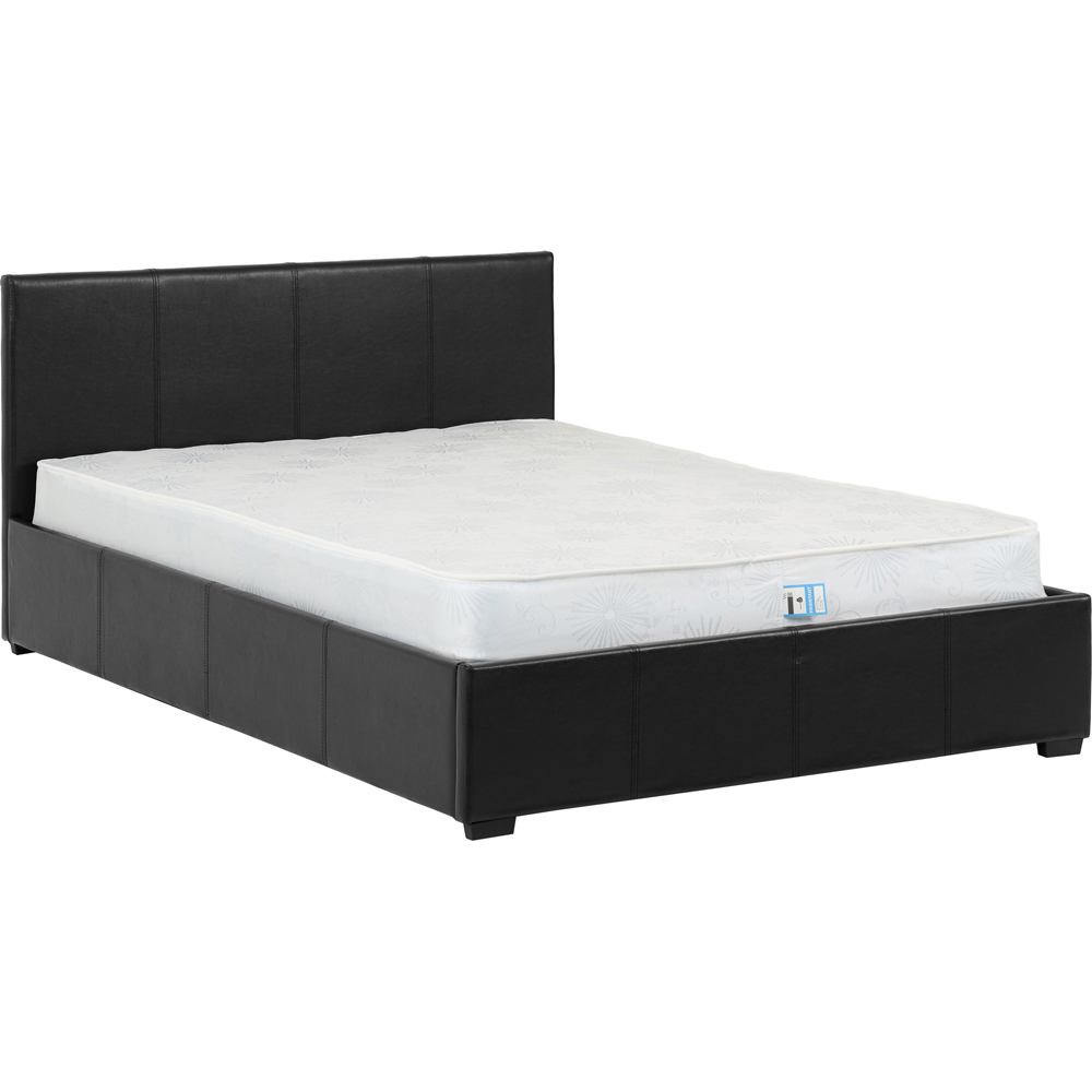Seconique Waverley Double Black Storage Ottoman Bed Frame Image 4