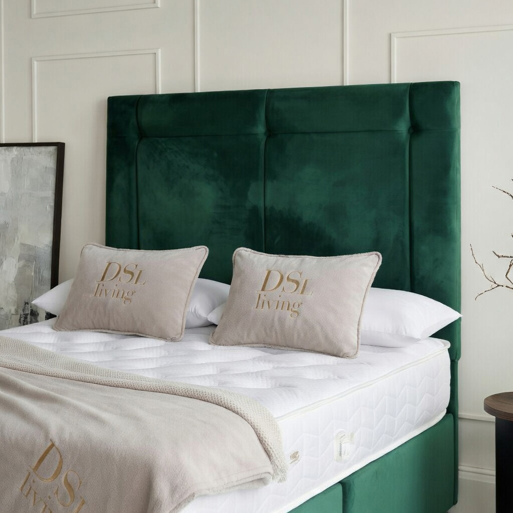 DS Living Kingsley King Size Green Plush Divan Bed Image 2
