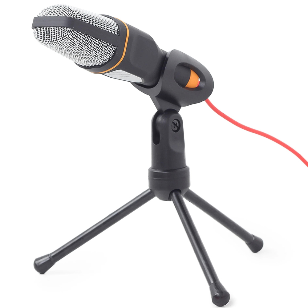 Gembird Black Desktop Microphone with 3.5mm Jack and Tripod Image 1