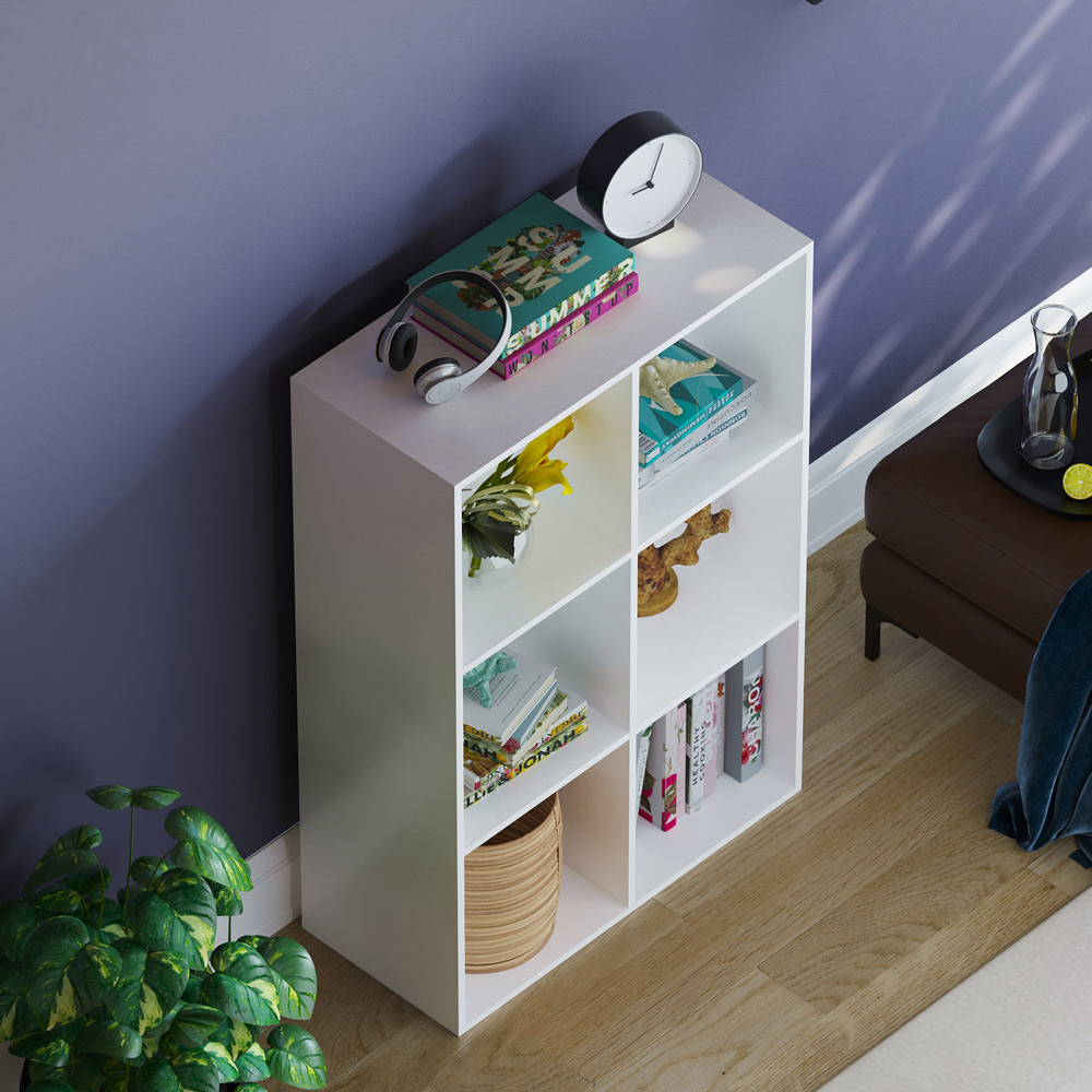 Vida Designs Durham 2 x 3 White Cube Storage Unit Image 4