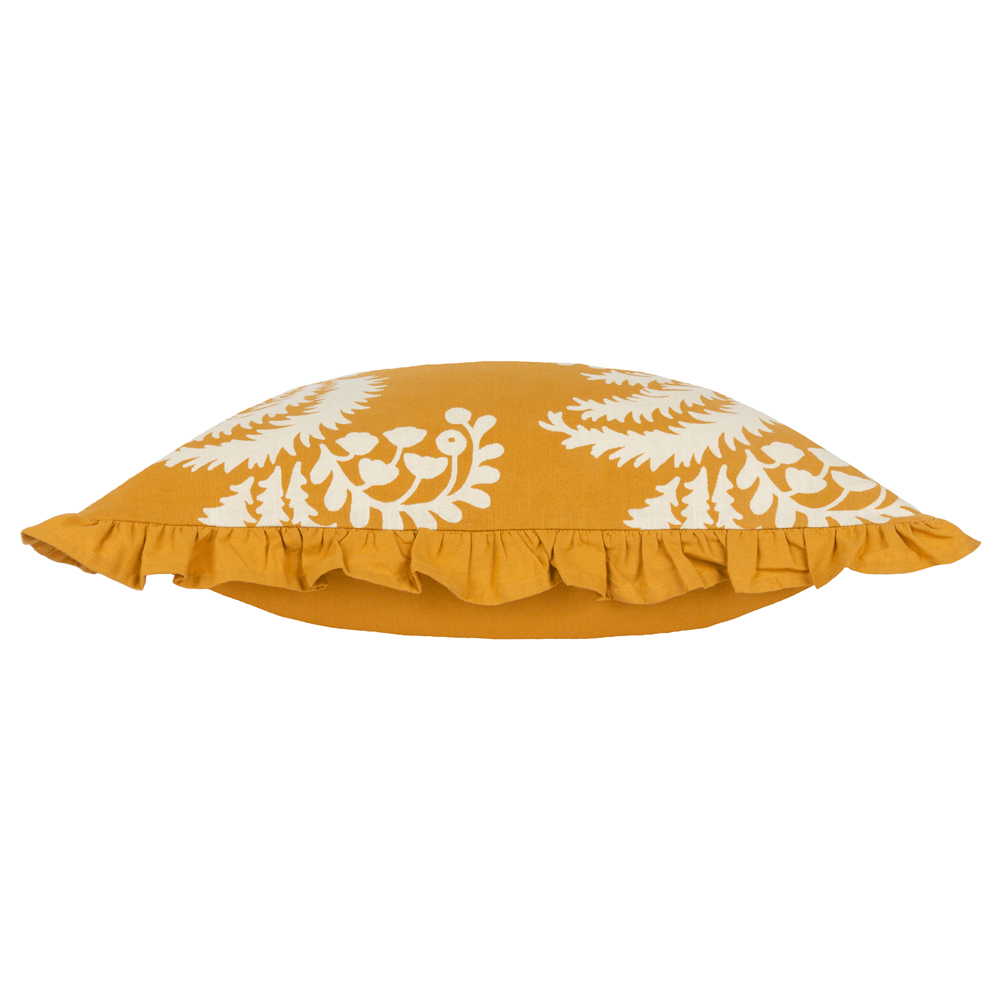Paoletti Montrose Ochre Floral Cushion Image 4