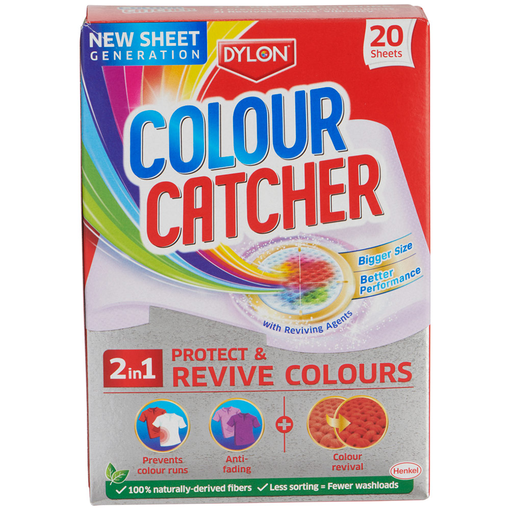 Dylon 2-in-1 Colour Catcher Laundry Sheets 20 Pack Image 1