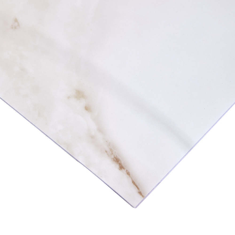 Living and Home Marble Patterned White PVC Self Adhesive Wall Sticker 10 Pack Image 7