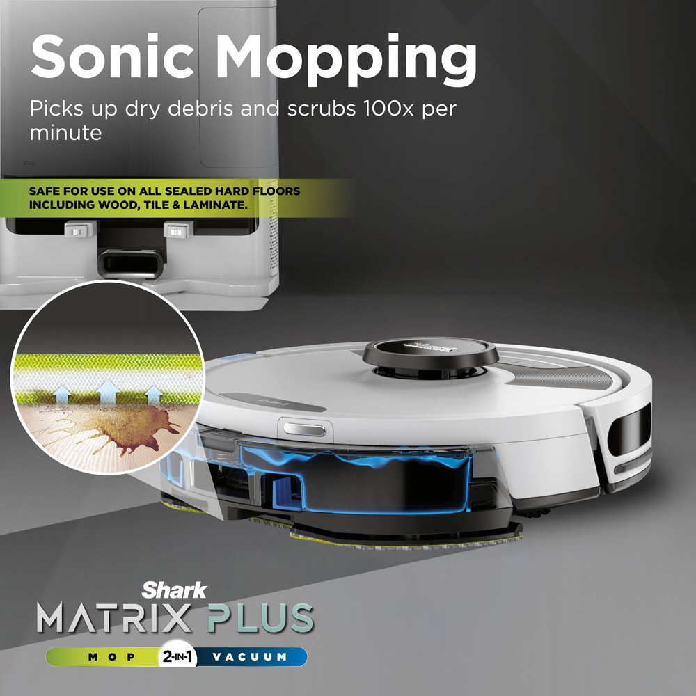 Shark Matrix Plus RV2620WAUKWH 2-in-1 Self Empty Robot Vacuum Cleaner and Mop Image 7