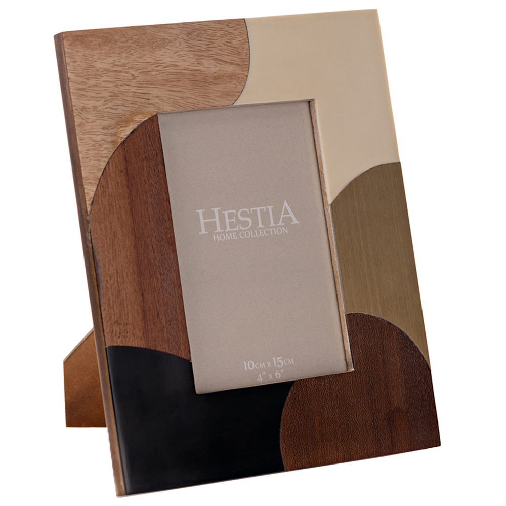 Premier Housewares Hestia Resin and Mangowood Frame 4 x 6 Inch Image 2