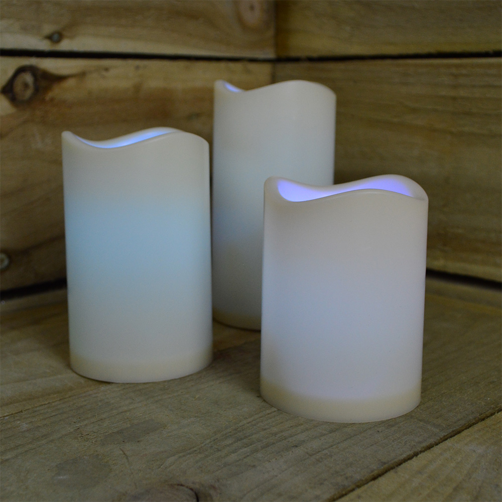 Samuel Alexander Premier Set of 3 Multi Pastel Colour Changing LED Candle Image 9