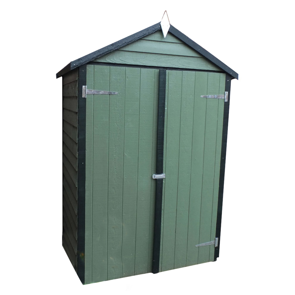 Shire 4 x 3ft Double Door Dip Treated Overlap Apex Shed Image 1