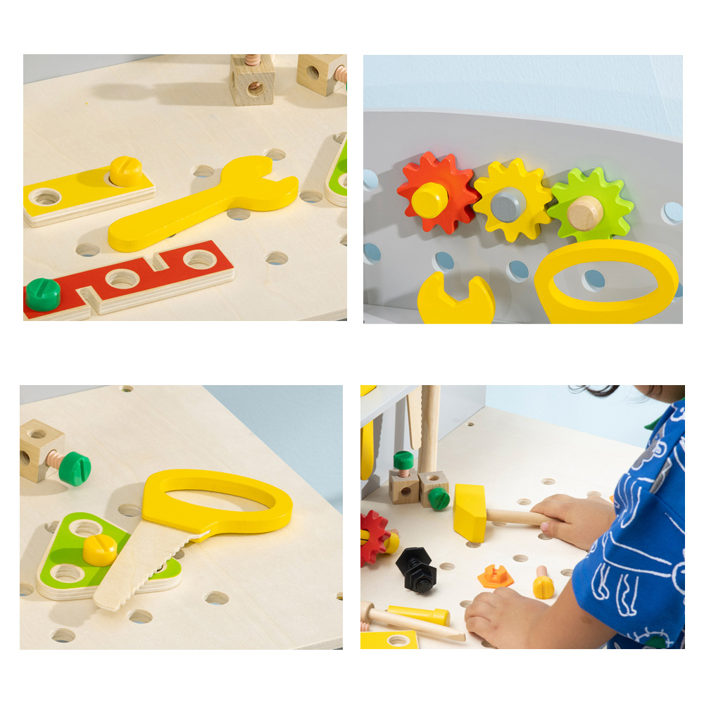 HOMCOM Kids 31 Toys Tool Workbench Play Set Image 2