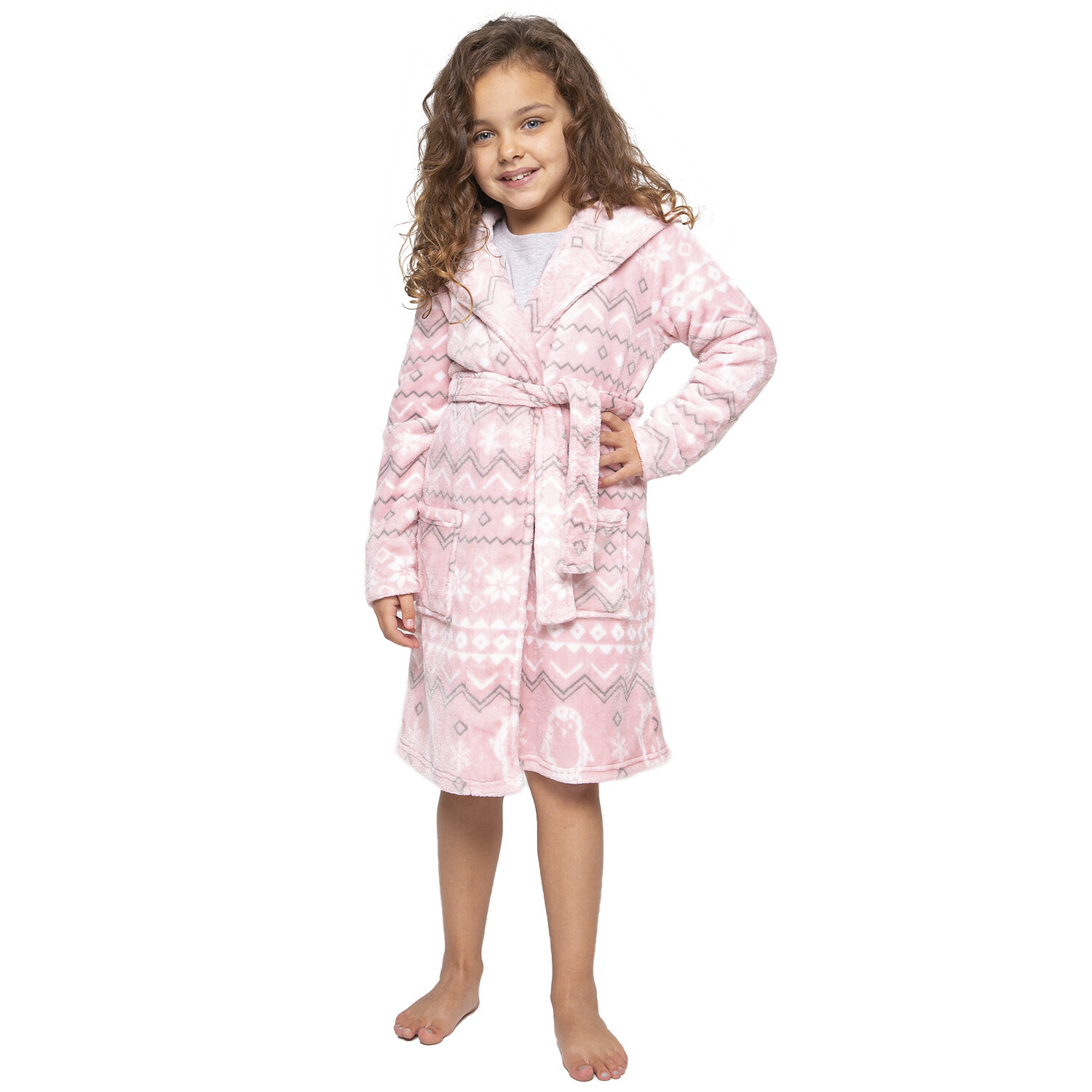 Kids Penguin Dressing Gown - Pink / 4-6 Image 1