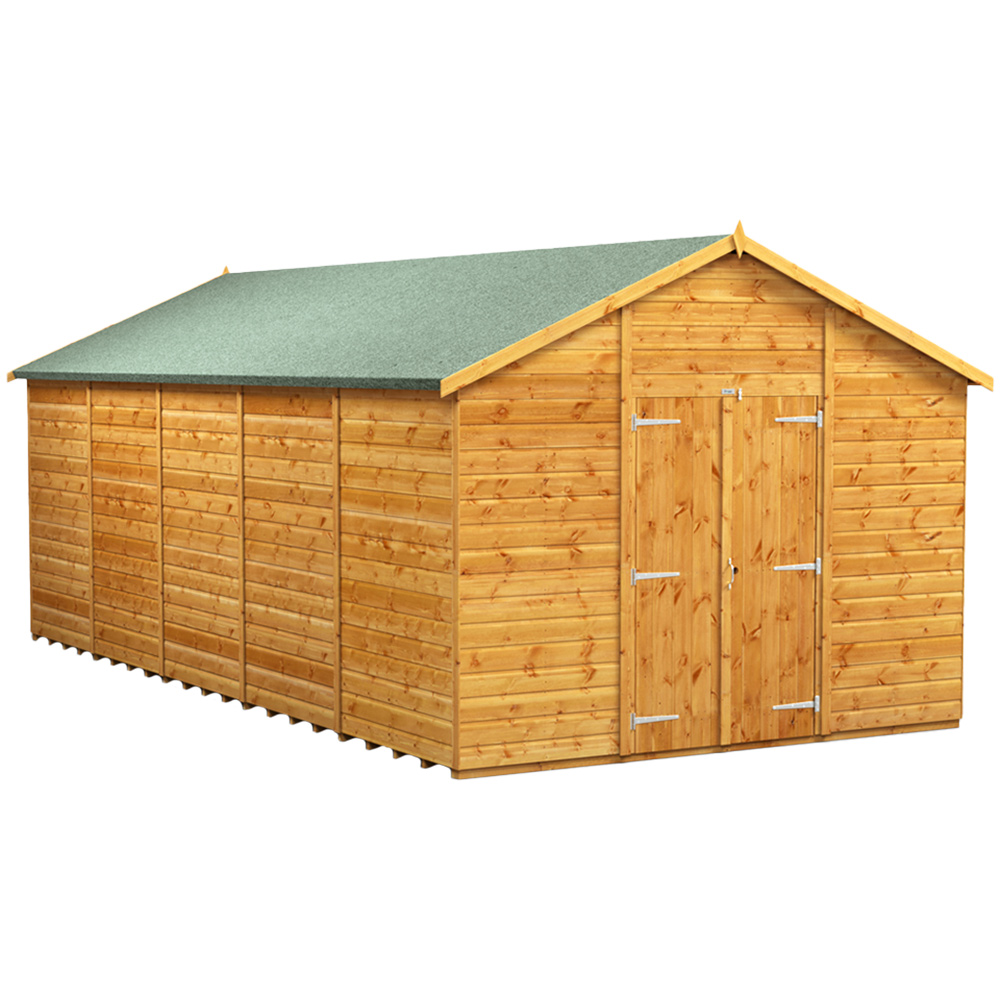 Power Sheds 20 x 10ft Double Door Apex Wooden Shed Image 1