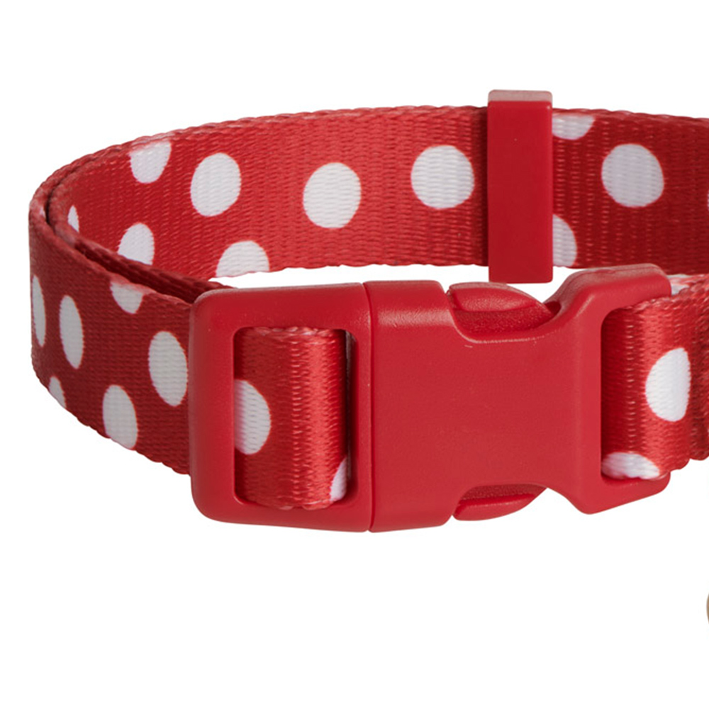 Wilko Medium Red Patterned Dog Collar Image 3