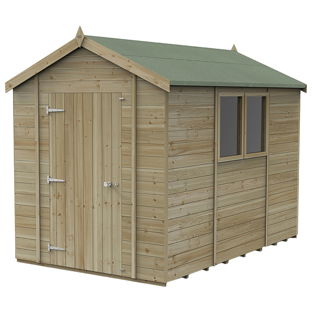 Forest Garden Timberdale 10 x 6ft Pressure Treated Apex Wooden Shed Image 1