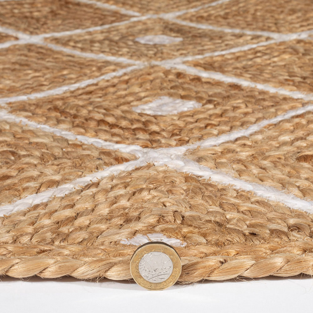 Prestbury Natural Diamond Braided Rug 120 x 170cm Image 4