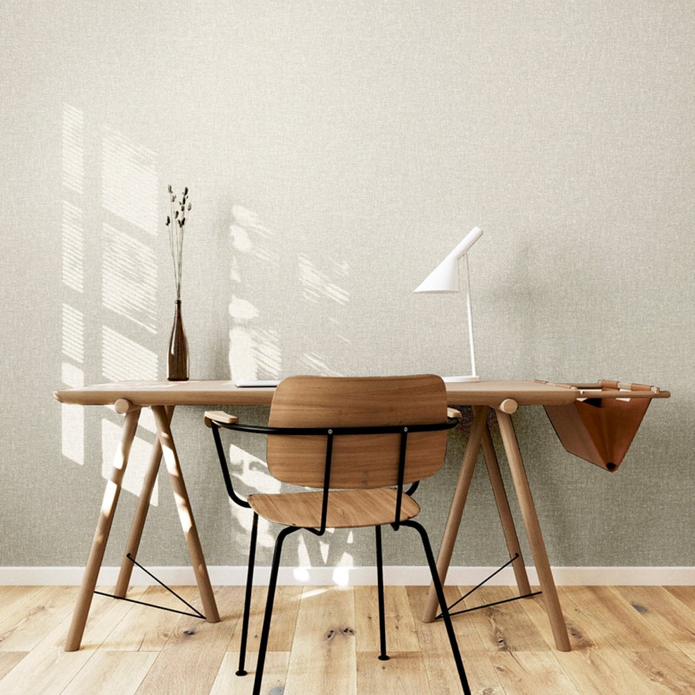 Arthouse Linen Textured Natural Wallpaper Image 4