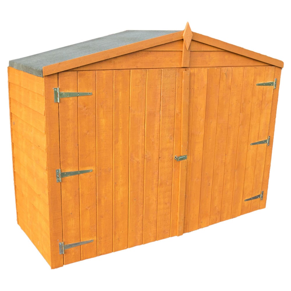 Shire 6 x 3ft Double Door Overlap Apex Bike Shed Image 1