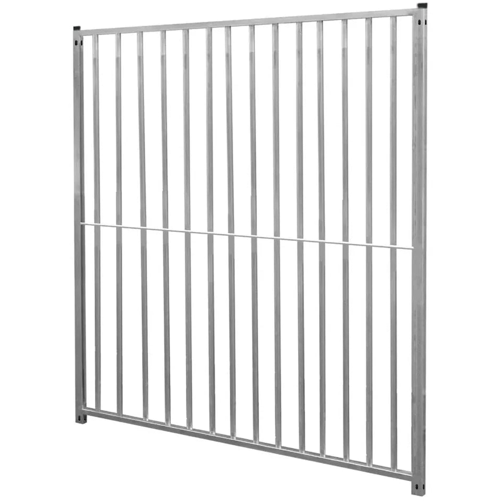 MonsterShop 1.5m Silver Dog Run Panel with 8cm Bar Spacing Image 2