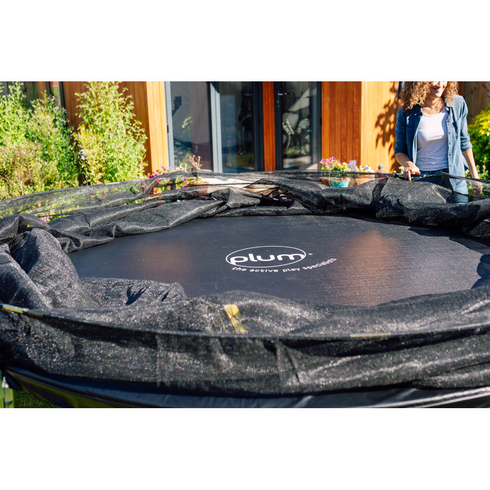 Plum Play Space Zone II Evolution 14ft Springsafe Trampoline with Enclosure Black Image 4