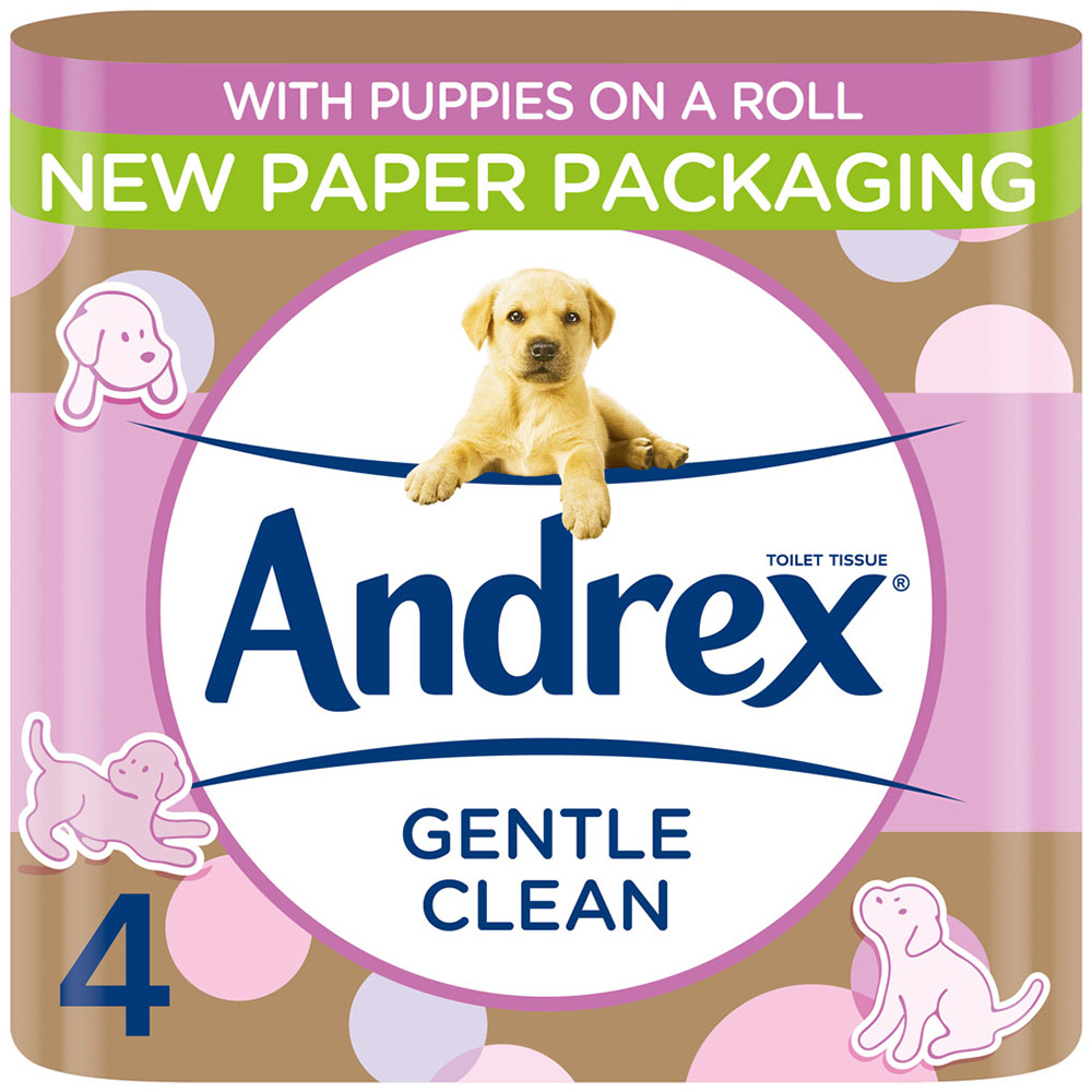 Andrex Gentle Clean Toilet Tissue 4 Rolls Image 1