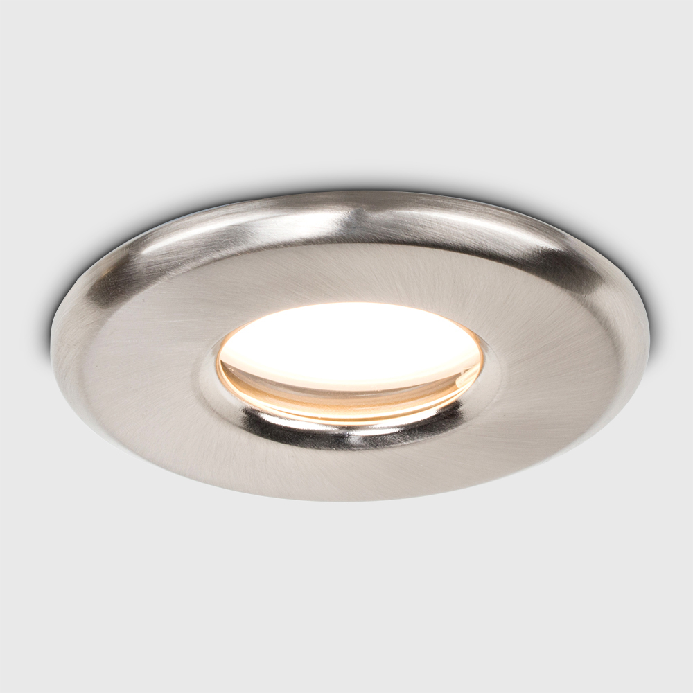 ValueLights Brushed Chrome Warm White LED Ceiling Downlight 4 Pack Image 3