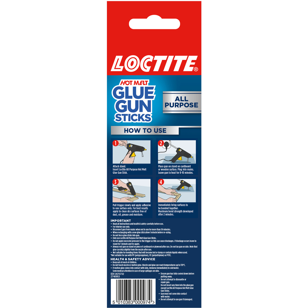 Loctite 6 Pack Long Glue Gun Refill Sticks Image 4