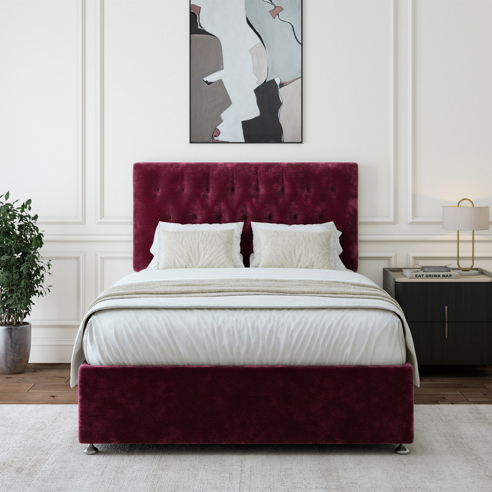 Bedmaster King Size Aubergine Chenille Divan Base Image 2