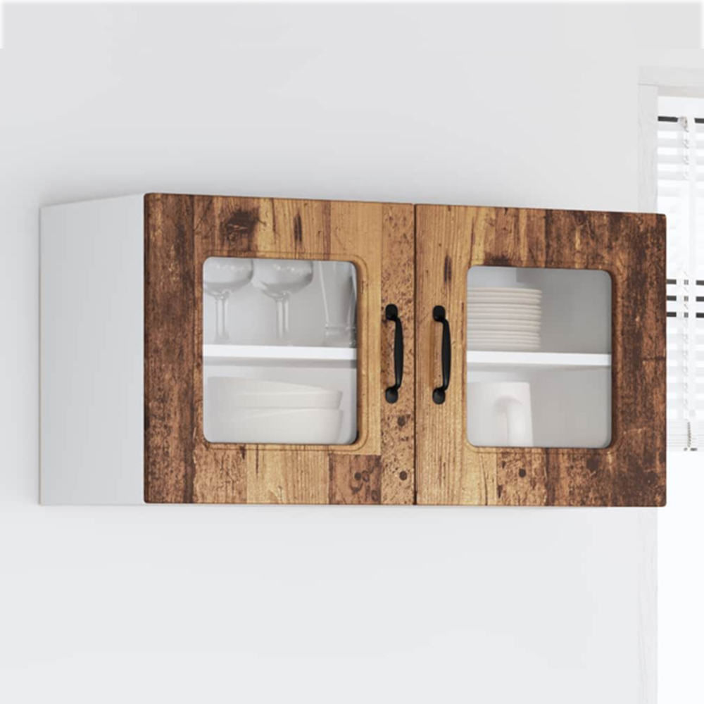 vidaXL Kalmar 2 Door Old Wood Wall Kitchen Cabinet Image 1