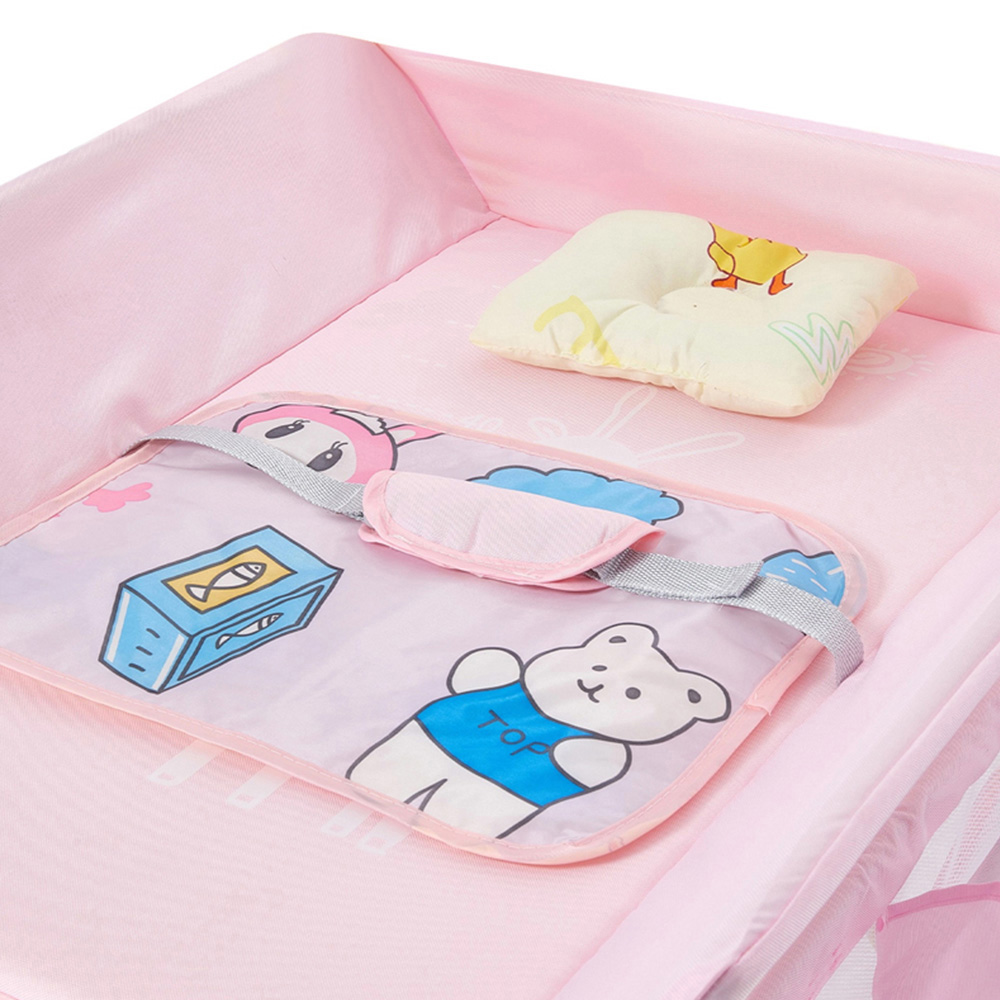 H&O Direct Folding Baby Diaper Changing Station with Wheels Image 5