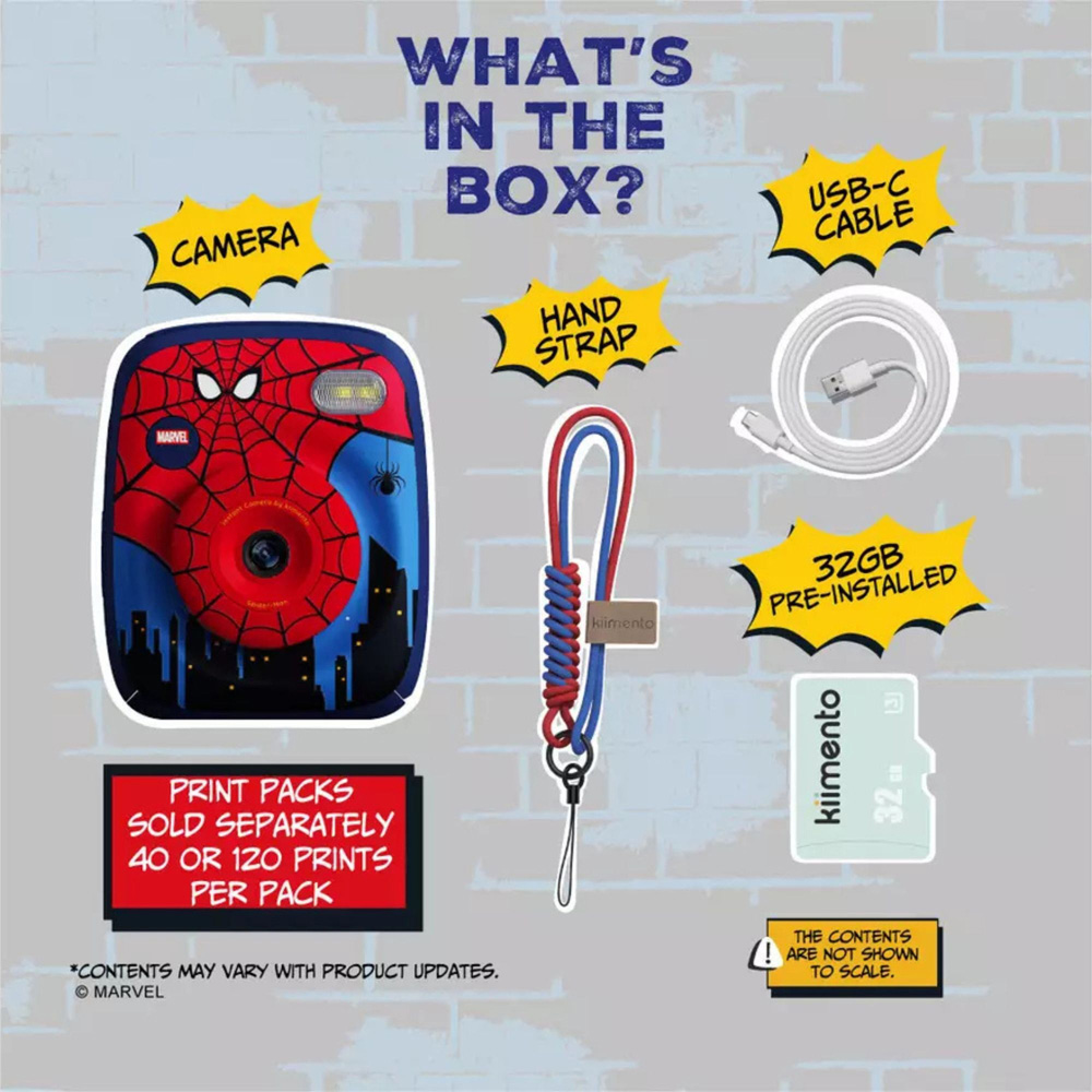 Kiimento Spider-Man Kids Ink-Free Instant Print Digital Camera Image 6