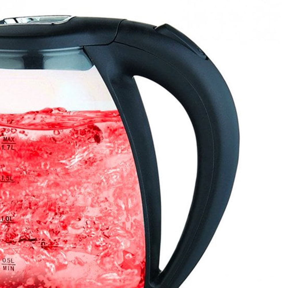 Neo 1.7L Red LED Illuminated Electric Glass Kettle Wilko