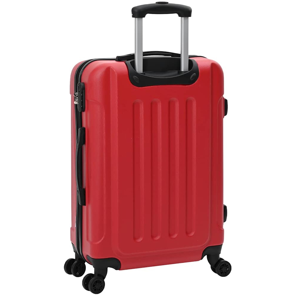 vidaXL Set of 3 Red ABS Suitcases with Wheels Image 6