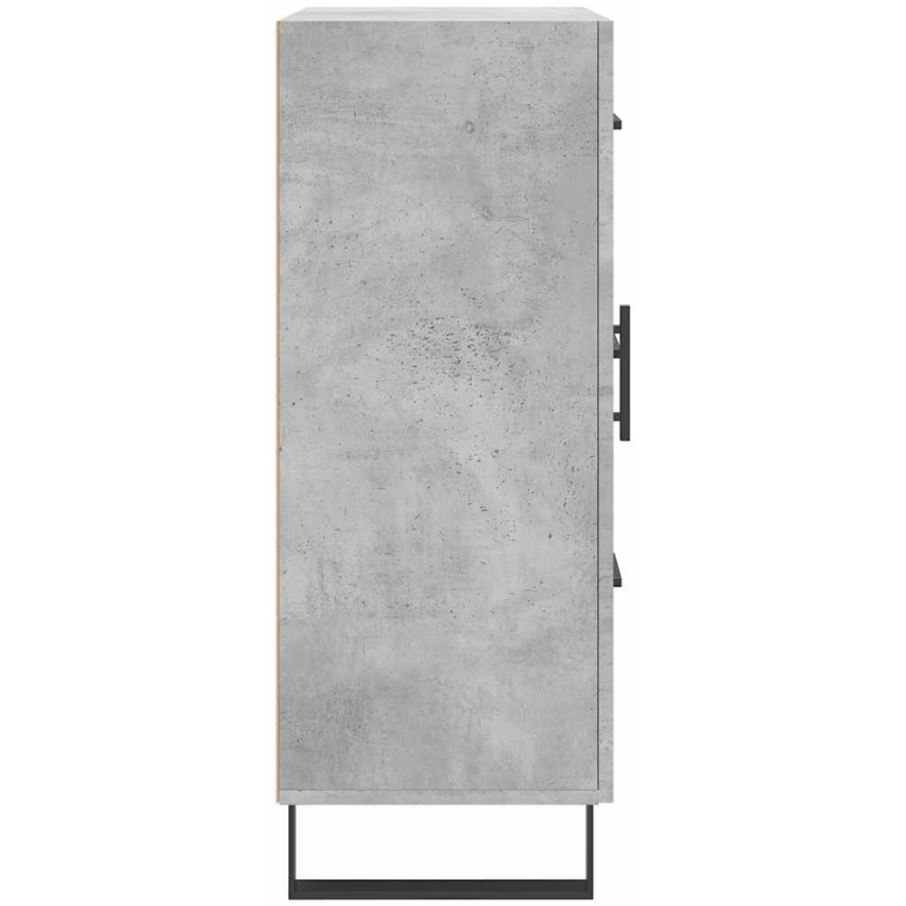 vidaXL Single Door 3 Drawer Concrete Grey Sideboard Image 7