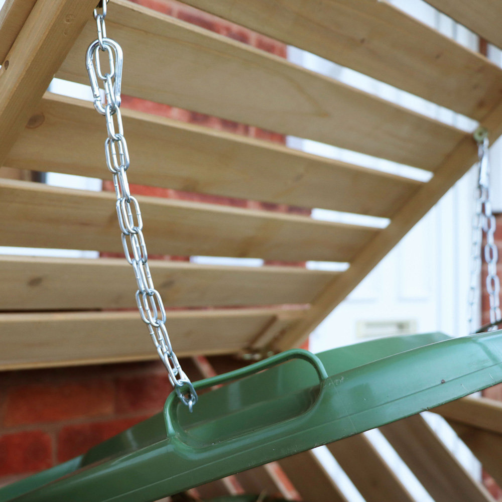 Jack Stonehouse 7 x 3ft Natural Wooden 3 Bay Triple Wheelie Bin Storage Shed Image 5