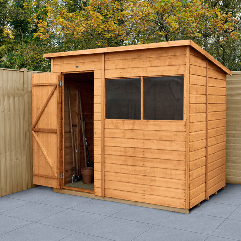 Forest Garden 7 x 5ft Shiplap Dip Treated Tongue and Groove Pent Shed Image 2