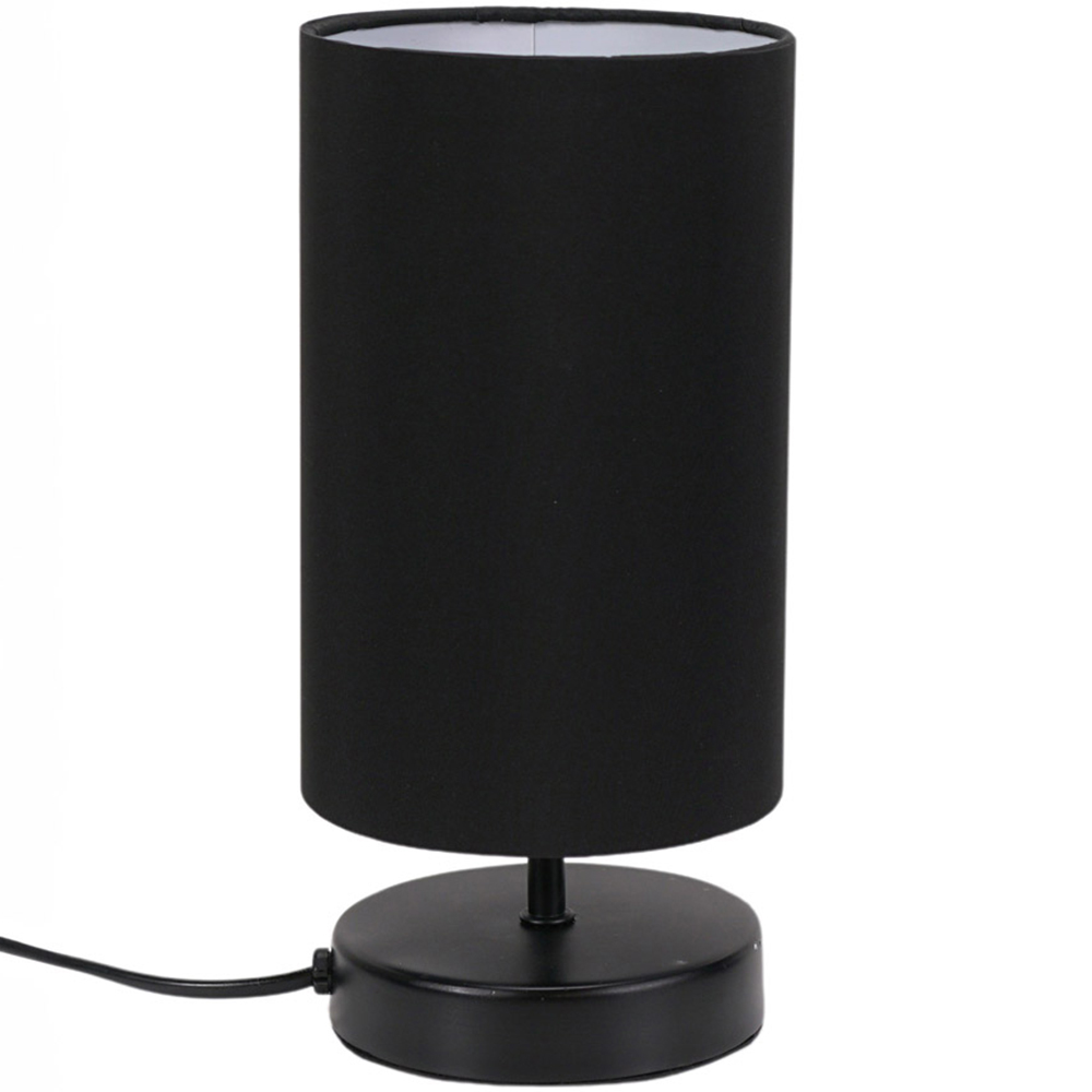 ValueLights Francis Matt Black Shade Dimmable Touch LED Table Lamp Image 1