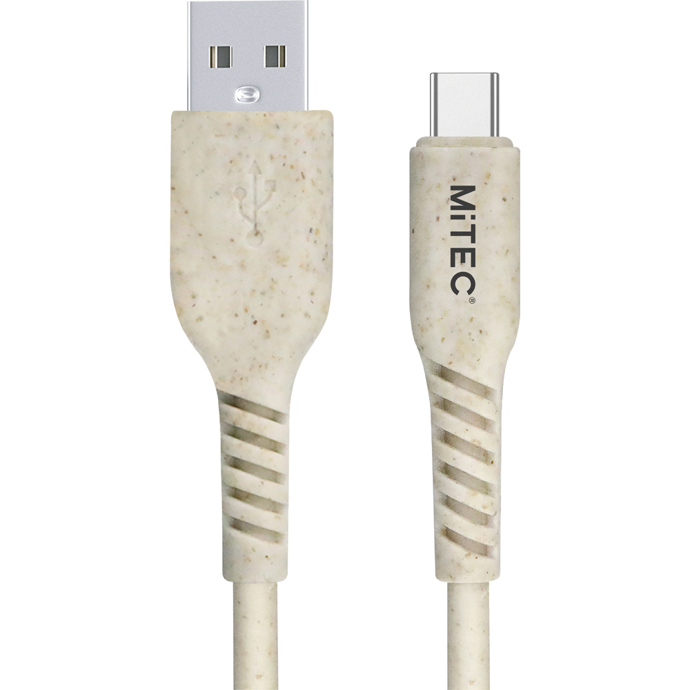 MiTEC Natural Bioplastics USB-C to USB-A Cable 1m Image 1