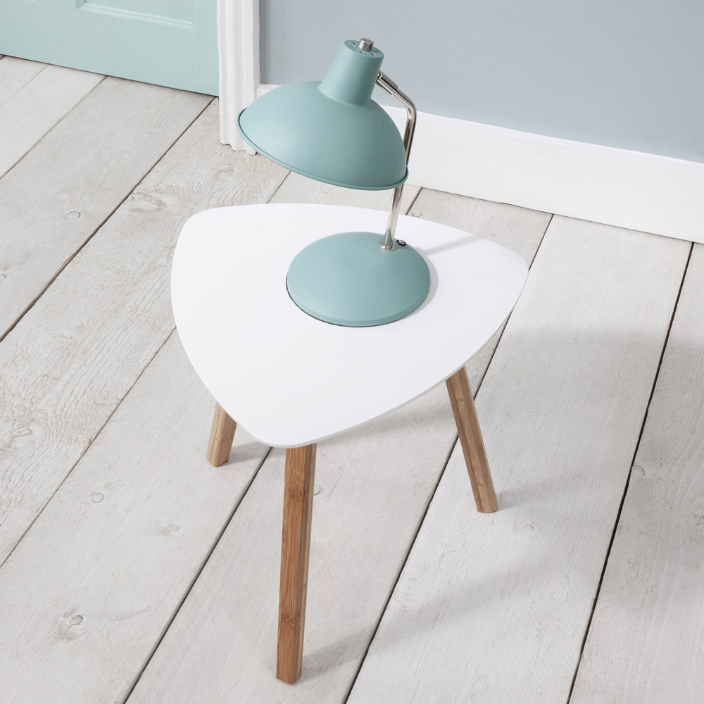 Noa and Nani Malme White and Natural Pine Small Side Table Image 3